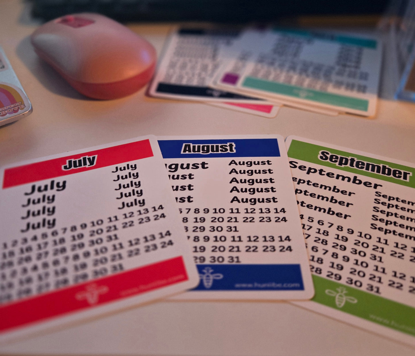 3Q Month/Day Stickers (Jul. Aug. Sept.)