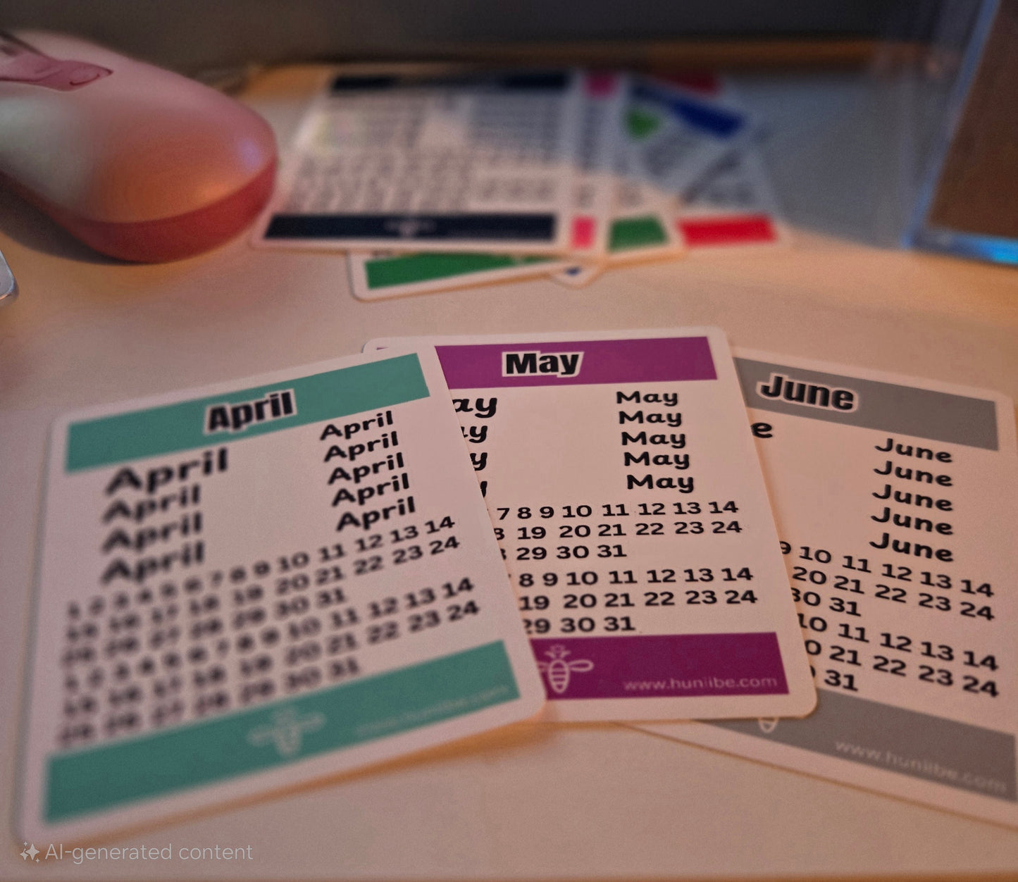 2Q Month/Day Stickers (Apr. May. Jun.)